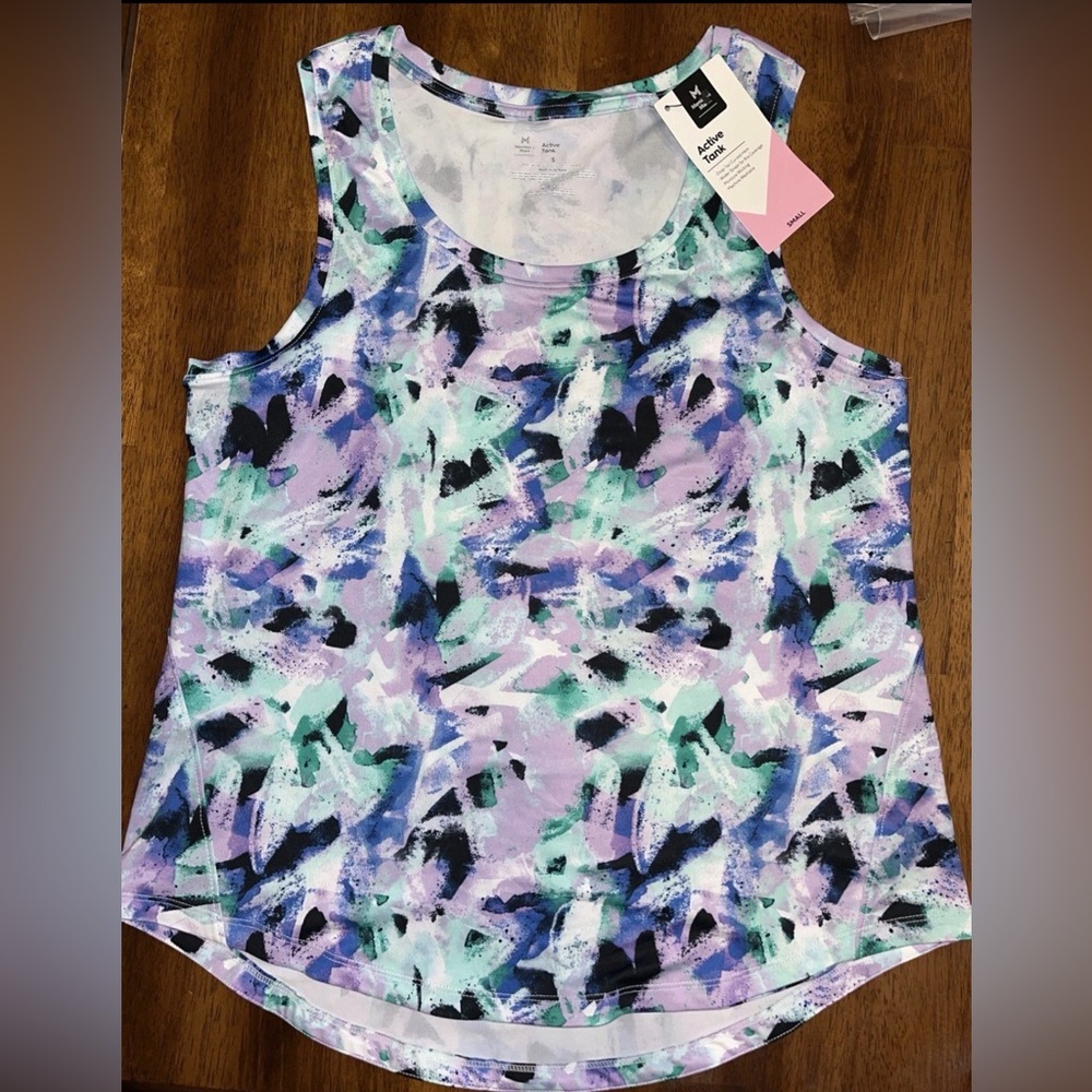 Member's Mark Ladies Active Tank Moisture Wicking Curved Hem Size Small